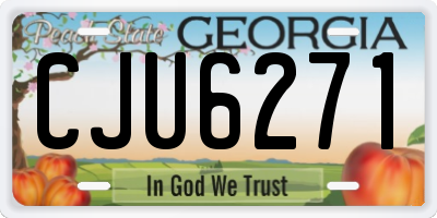 GA license plate CJU6271