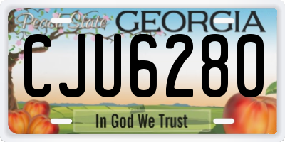 GA license plate CJU6280
