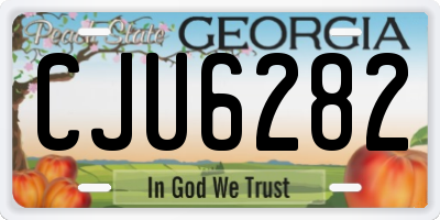 GA license plate CJU6282