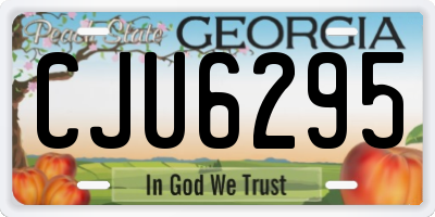 GA license plate CJU6295