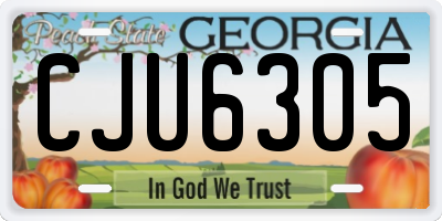GA license plate CJU6305