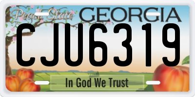 GA license plate CJU6319