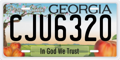 GA license plate CJU6320