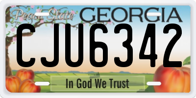 GA license plate CJU6342