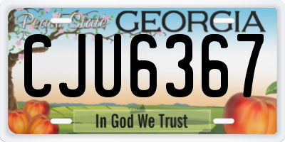 GA license plate CJU6367