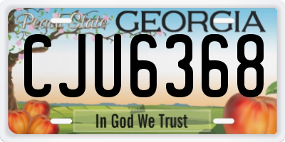 GA license plate CJU6368