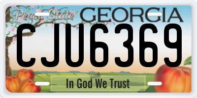 GA license plate CJU6369