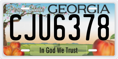 GA license plate CJU6378