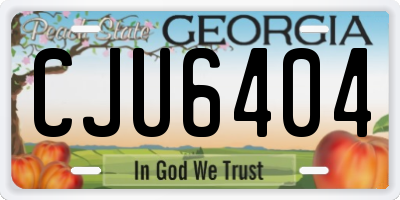 GA license plate CJU6404