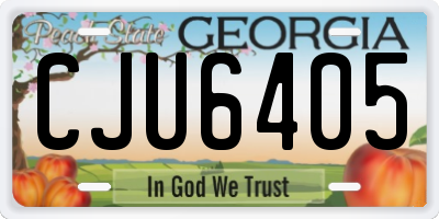 GA license plate CJU6405