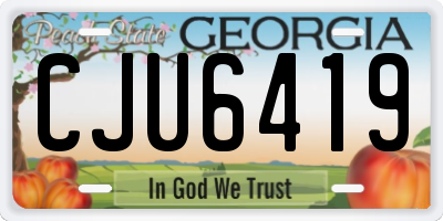 GA license plate CJU6419