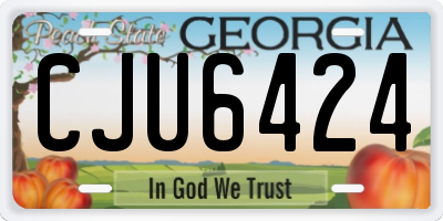 GA license plate CJU6424