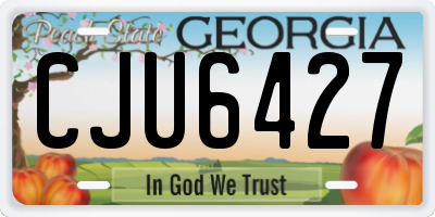 GA license plate CJU6427