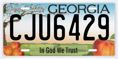 GA license plate CJU6429