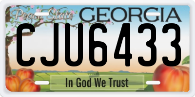 GA license plate CJU6433