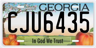 GA license plate CJU6435