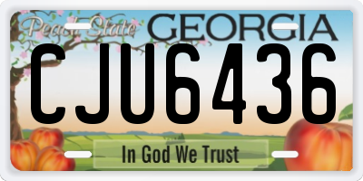GA license plate CJU6436