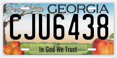 GA license plate CJU6438