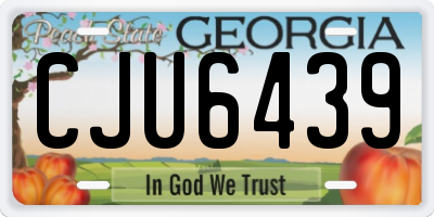 GA license plate CJU6439