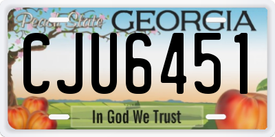 GA license plate CJU6451