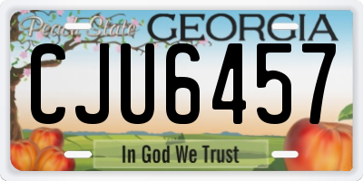 GA license plate CJU6457