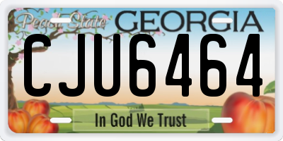 GA license plate CJU6464