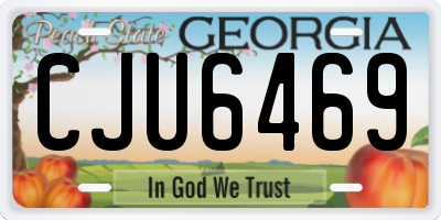 GA license plate CJU6469