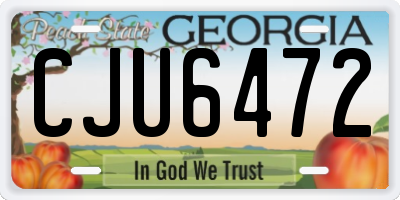 GA license plate CJU6472