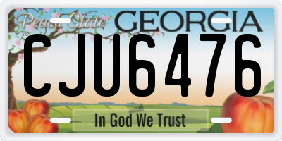 GA license plate CJU6476