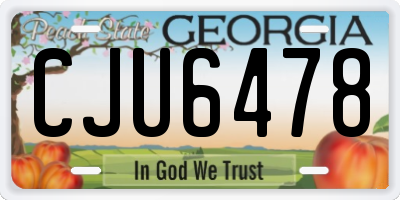 GA license plate CJU6478