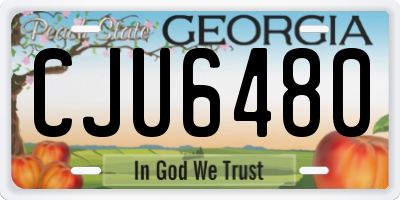 GA license plate CJU6480