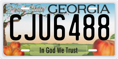 GA license plate CJU6488