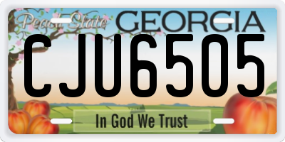 GA license plate CJU6505