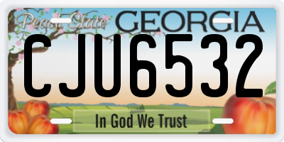 GA license plate CJU6532