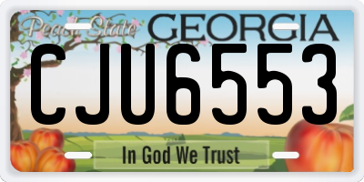 GA license plate CJU6553