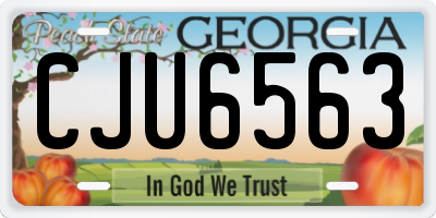 GA license plate CJU6563