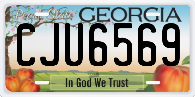 GA license plate CJU6569