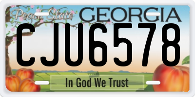 GA license plate CJU6578