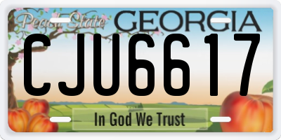 GA license plate CJU6617