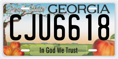 GA license plate CJU6618