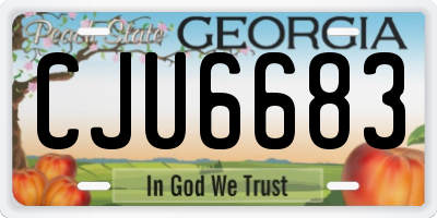 GA license plate CJU6683