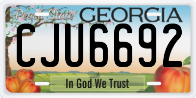 GA license plate CJU6692