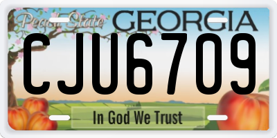 GA license plate CJU6709