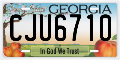GA license plate CJU6710