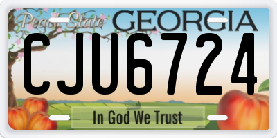 GA license plate CJU6724