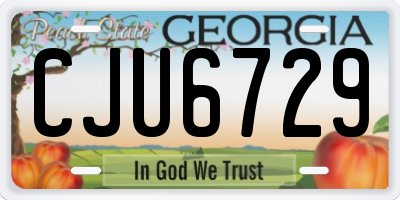 GA license plate CJU6729