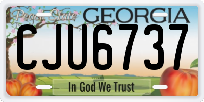 GA license plate CJU6737