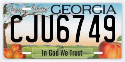 GA license plate CJU6749