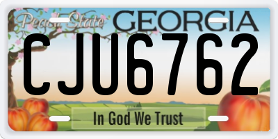 GA license plate CJU6762