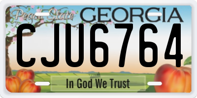 GA license plate CJU6764